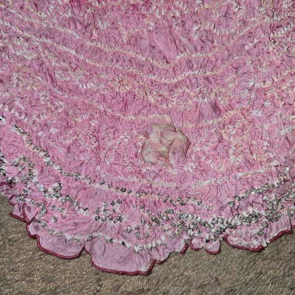 Chaudry KC Sports Silk Bohemian Midi Skirt Size Large - Picture 6 of 6